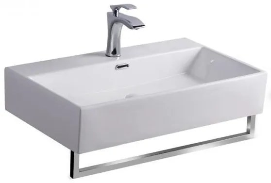 AREZZO design Norfolk Mosdótál törölközőtartóval, fehér AR-381
