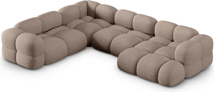 Barna sarokkanapé (bal oldali-U alakú) Loretto – Cosmopolitan Design