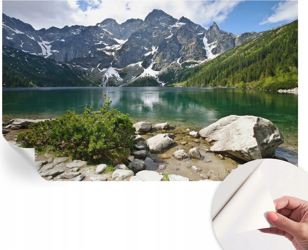 Dekoratív Öntapadós Tapéta Divatos Minták Hegyi tó 416x254 cm