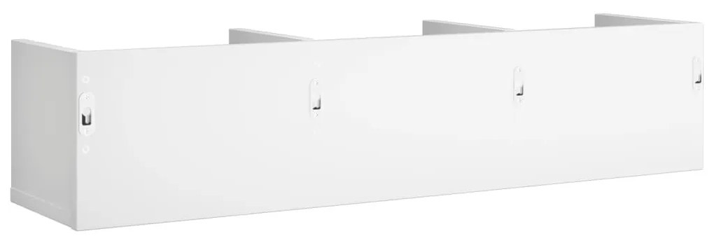 2 db fehér szerelt fa faliszekrény 75x18x16,5 cm