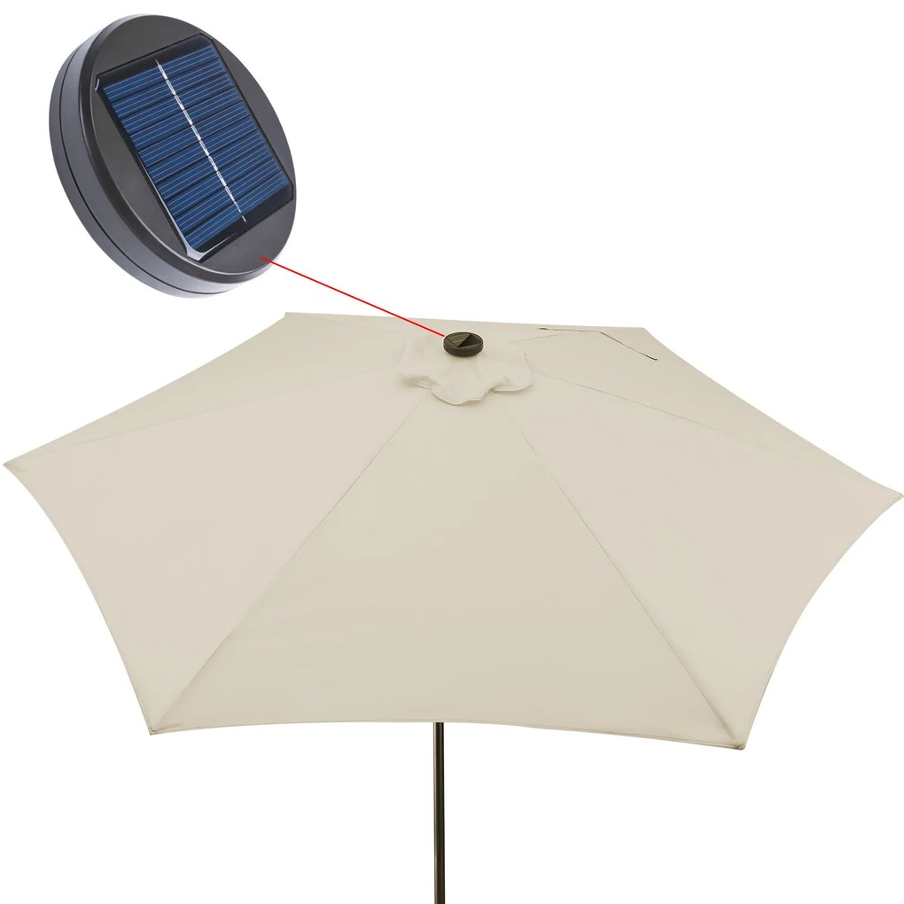 Kingsleeve® LED napernyő Miami Ø270 cm - bézs