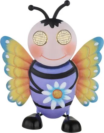 Globo 36332B Solar lámpa, fém, többszínű matt, műanyag fekete matt, kapcsolóval, AAA 300mAh 1.2V elemmel, IP44, HxSzxM: 190x95x225mm, tartozék: 104x 0.06W 3V LED, 3000K