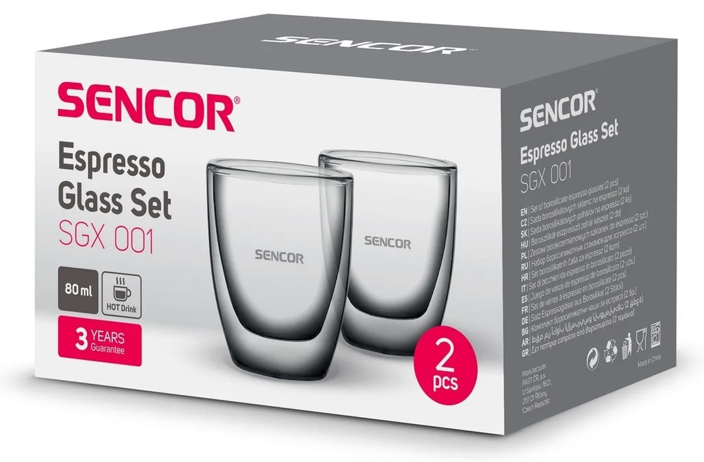 Sencor SGX 001 Thermo espresso pohár 80 ml, 2 db