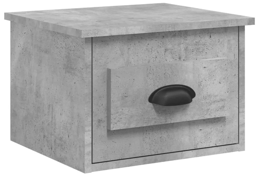 2 db betonszürke falra szerelhető éjjeliszekrény 41,5x36x28 cm