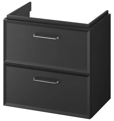 Cersanit S590-100 - MILLE SLIM 60x38 cm fekete, falra szerelhető mosdó alatti szekrény