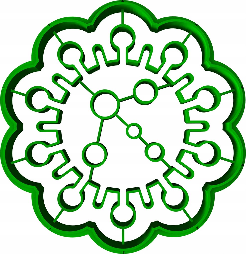 Foremka Lyukasztó Sütemény- és Mézeskalácsvágó Szilveszter Koronavírus