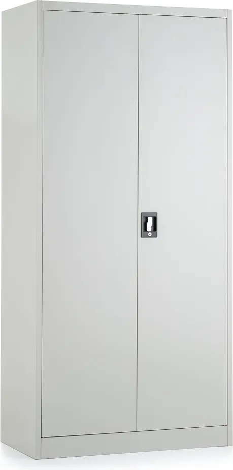 Fém szekrény, 90 x 45 x 185 cm, hengerzár, világosszürke - ral 7035