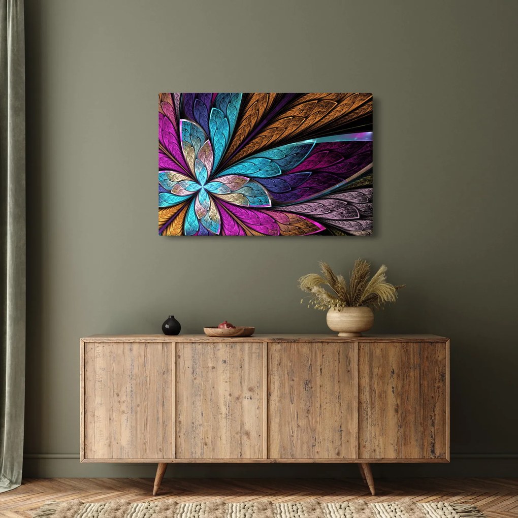 Kép - absztrakció, virág (90x60 cm)