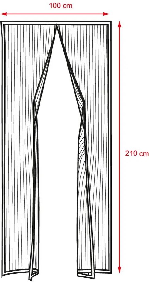 FLORA szúnyogháló ajtóra - mágneses, fekete