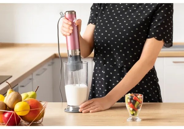 Sencor - Botmixer 4in1 1200W/230V rozsdamentes acél/rózsaszín