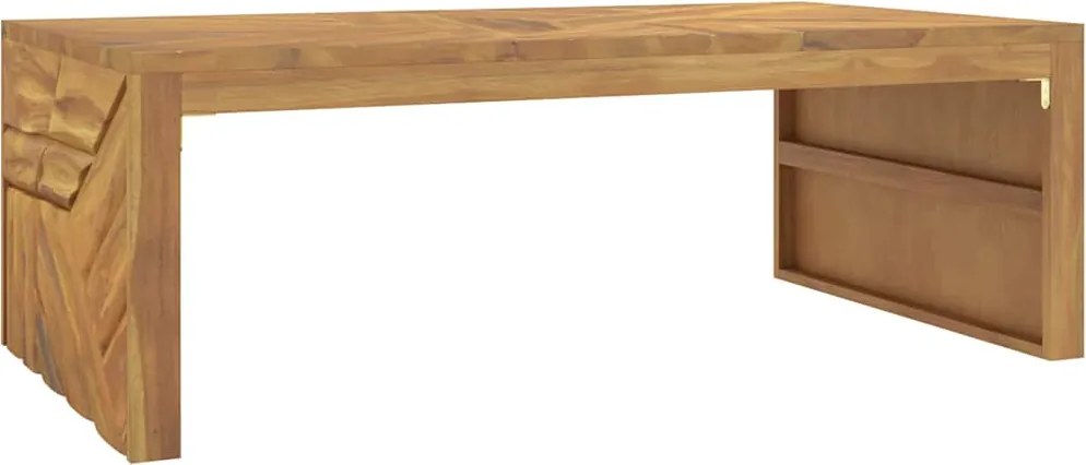 vidaXL tömör tíkfa dohányzóasztal 110x60x38