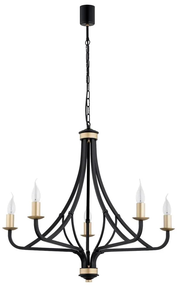 Argon 2171 - Csillár láncon LORENZO 5xE14/7W/230V