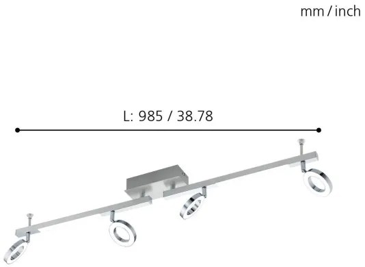 Eglo 96182 - CARDILLIO 1 spotlámpa 4xLED/3,2W + 2xLED/3,3W/230V