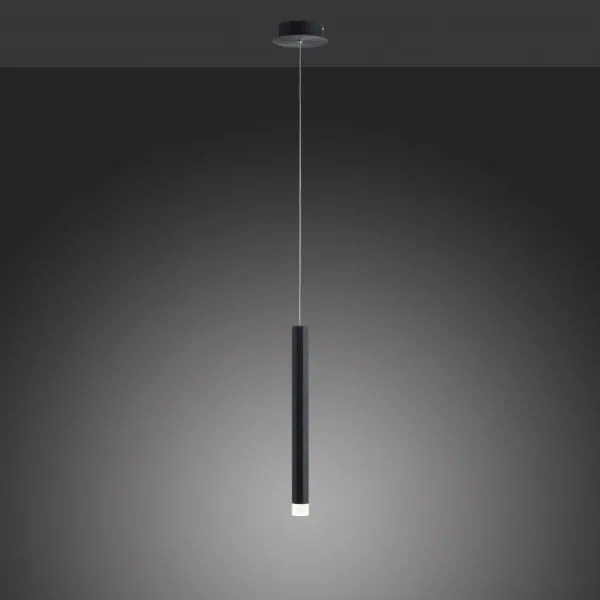 Leuchten Direkt 15202-18 - LED Csillár zsinóron BRUNO LED/4,8W/230V fekete