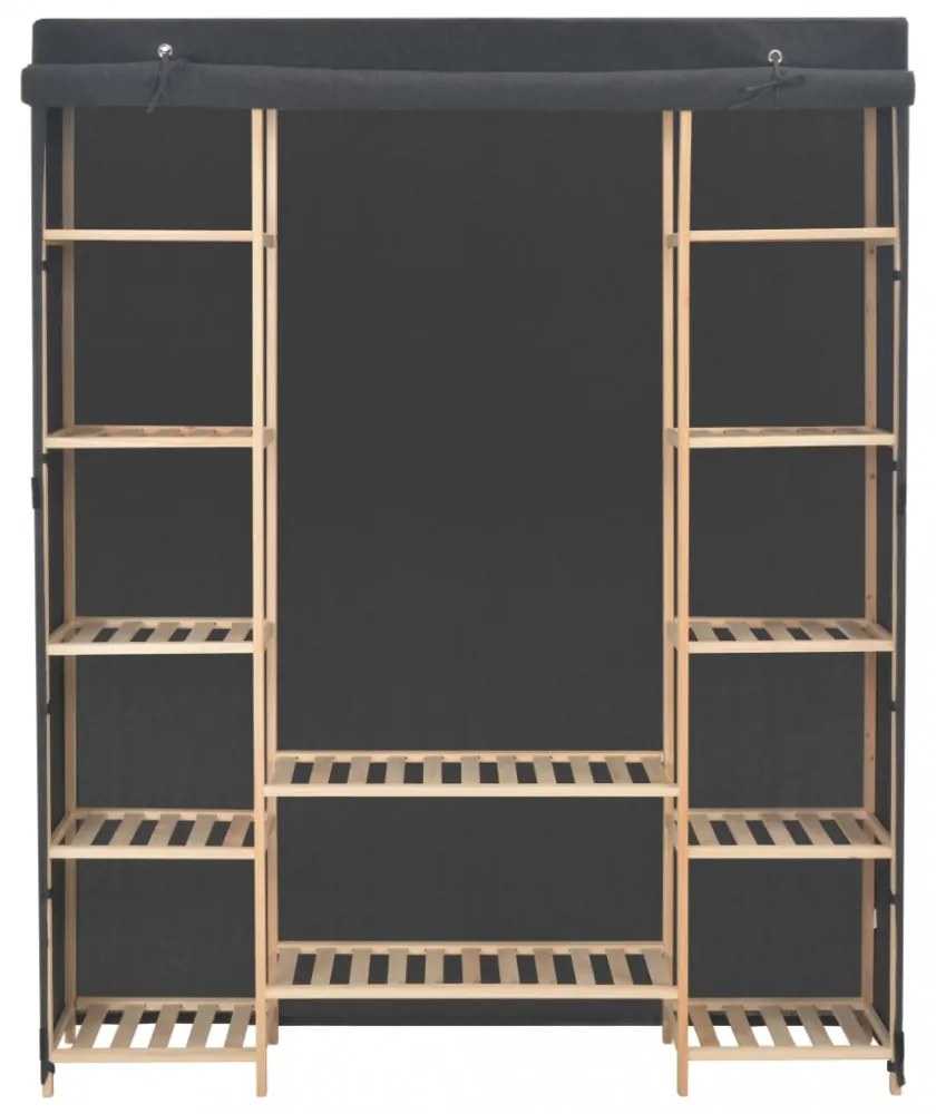 szürke szövet ruhásszekrény 135 x 40 x 170 cm