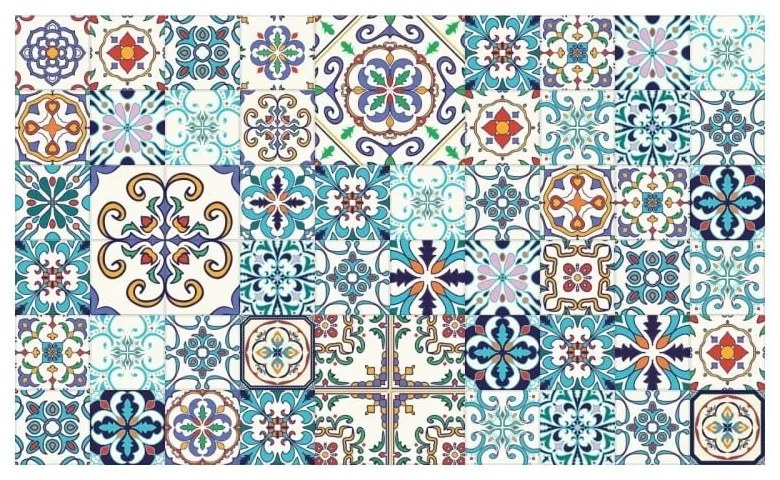 Tiles Azulejos Antibes 60 db-os falmatrica szett, 10 x 10 cm - Ambiance