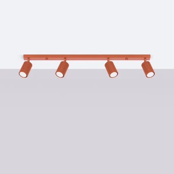 Sollux SL.1641 - Spotlámpa KARBON 4xGU10/10W/230V piros