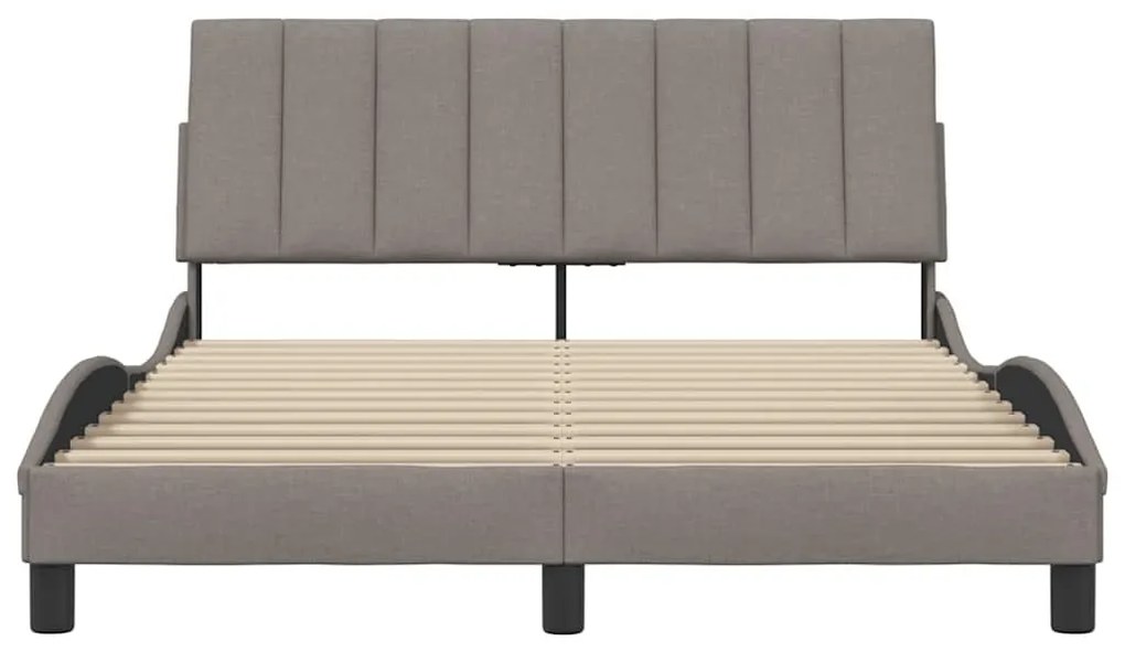 tópszínű szövet ágykeret matrac nélkül Hanko 140 x 190 cm