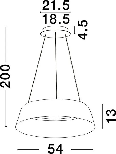 NOVALUCE 9345657 ALBA Modern Led Függesztett Lámpa LED IP20