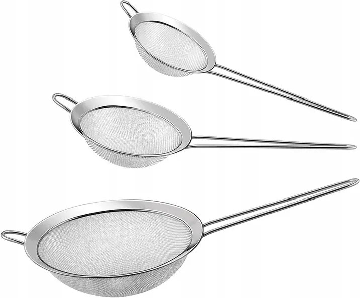 Acél Konyhai Szűrő Csepegtető Szett 3 db-os #93