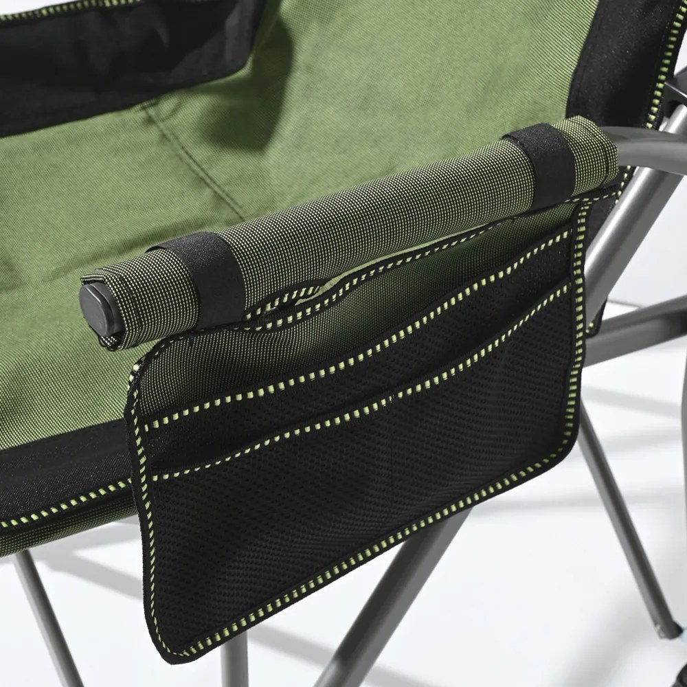 Leziter Comfort karfás horgász szék pohártartóval zöld
