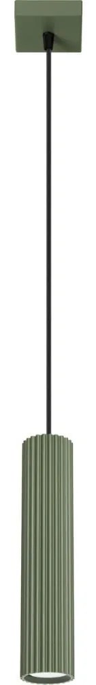 Sollux SL.1611 - Csillár zsinóron KARBON 1xGU10/10W/230V zöld SL.1611