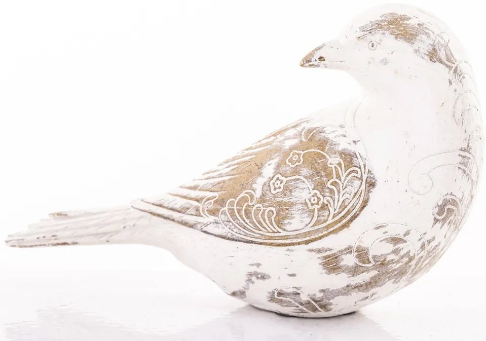 Dekorfigura Bird Műanyag Szürke, Barna 10x15x6cm