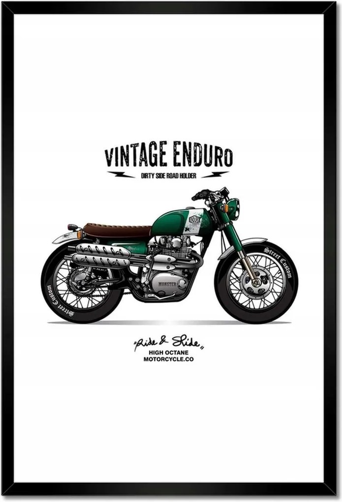 Poszterek keretben 40x60 Motorkerékpár Antik Vintage