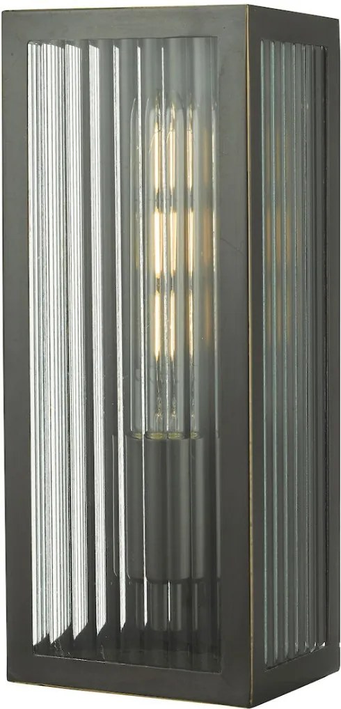 DAR LIGHTING KEE5263 KEEGAN Modern Kültéri Fali Lámpa Barna, Átlátszó E27 IP44