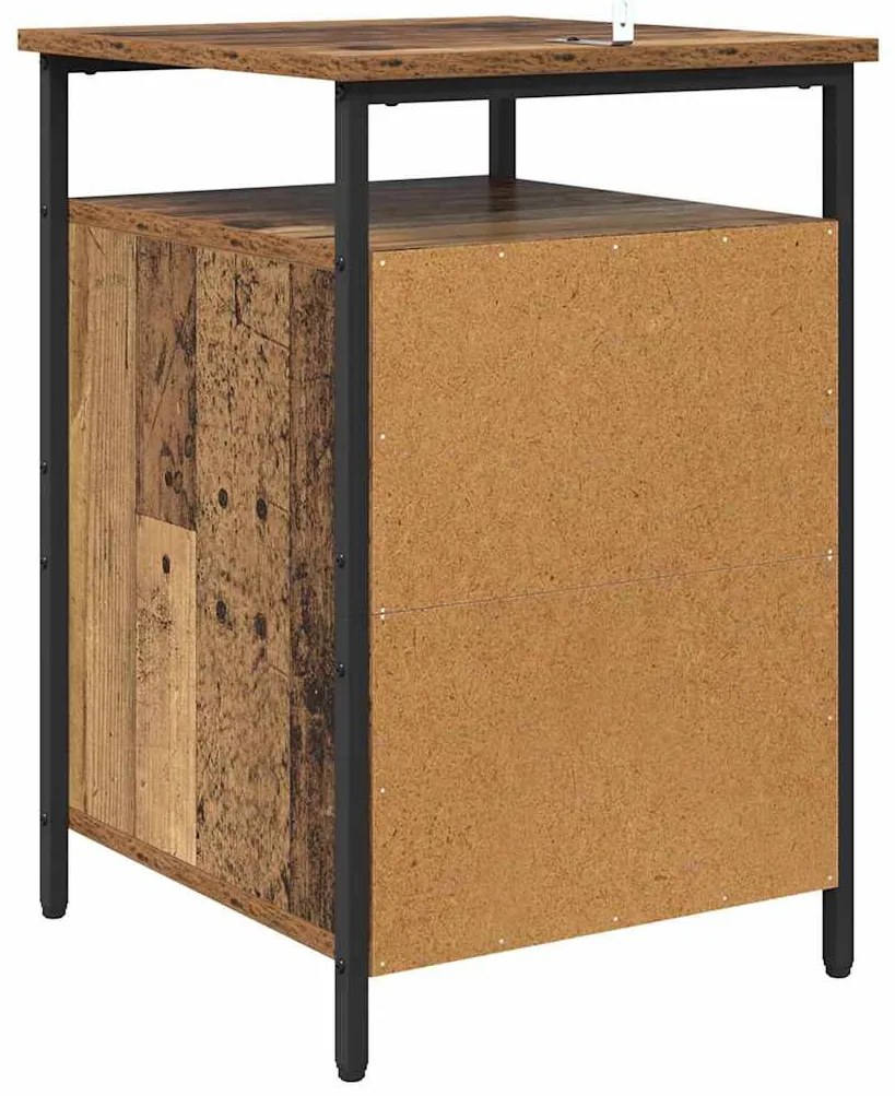 Éjjeliszekrény 2 pcs Régi fa 40 x 42 x 60 cm Faanyag