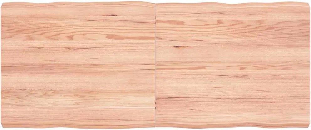 vidaXL világosbarna asztallap 120x50x(2-6)cm kezelt tömör élőszegélyes