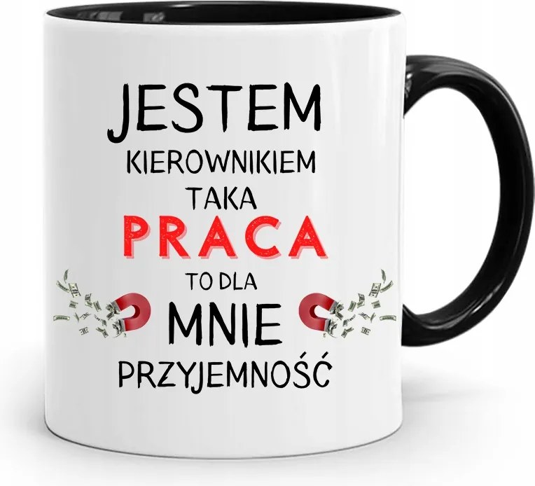 Fekete Bögre A Vezetőnek Ilyen Munka Öröm fényképes nyomtatással