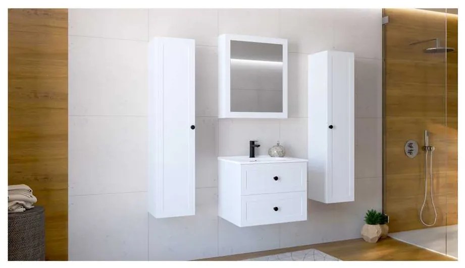 Bondi tükrös fali szekrény 60 cm, fehér