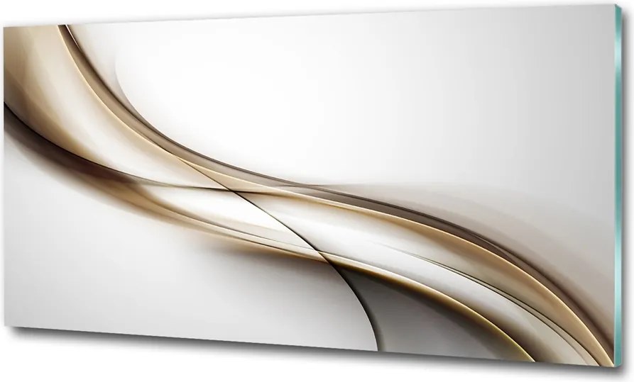 Fotó kép edzett üveg Barna hullám 100x70