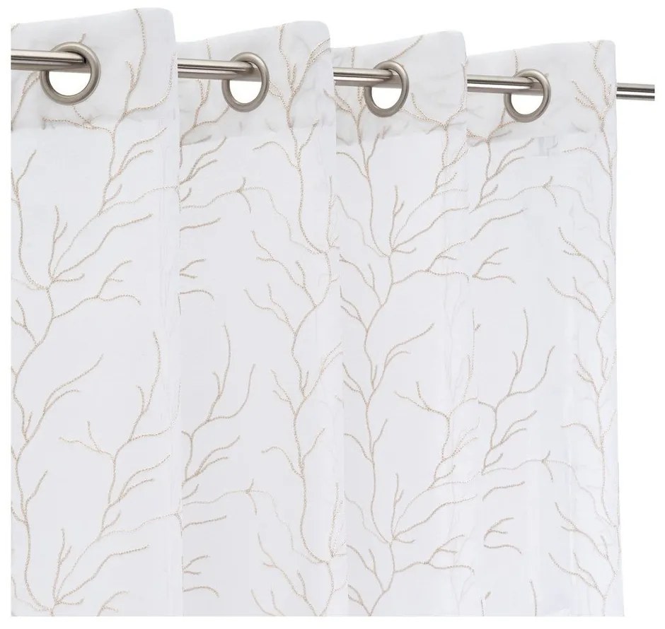 Fehér-bézs fényáteresztő függöny 140x260 cm Coral – Casa Selección