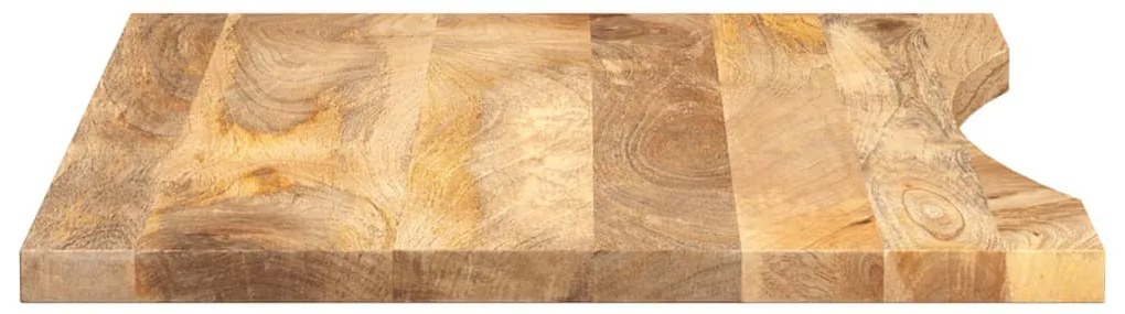 tömör nyers mangófa íves asztallap 100 x 50 x 2,5 cm