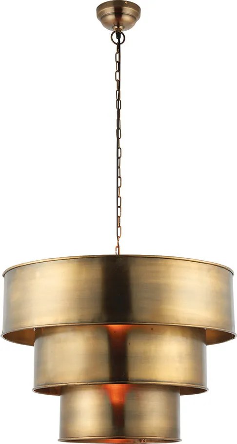ENDON 69783 MORAD Ernyős Függesztett Lámpa Antik Sárgaréz E27 IP20