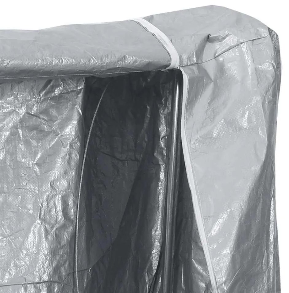 Tűzifa állvány esővédővel 200x25x150 cm Horganyzott acél