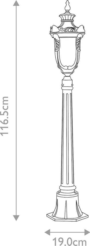 Elstead klasszikus kültéri állólámpa philadelphia borostyán antik bronz elsph4-m-ob IP44
