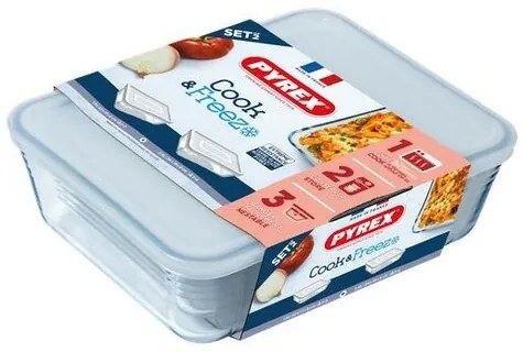 Pyrex 2 üvegedényből álló készlet, 1,5 l + 2,6 l