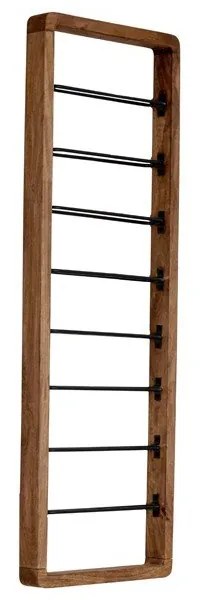 Barna fali bortartó polcos állvány, palackok száma 8 Sorrento – Light & Living