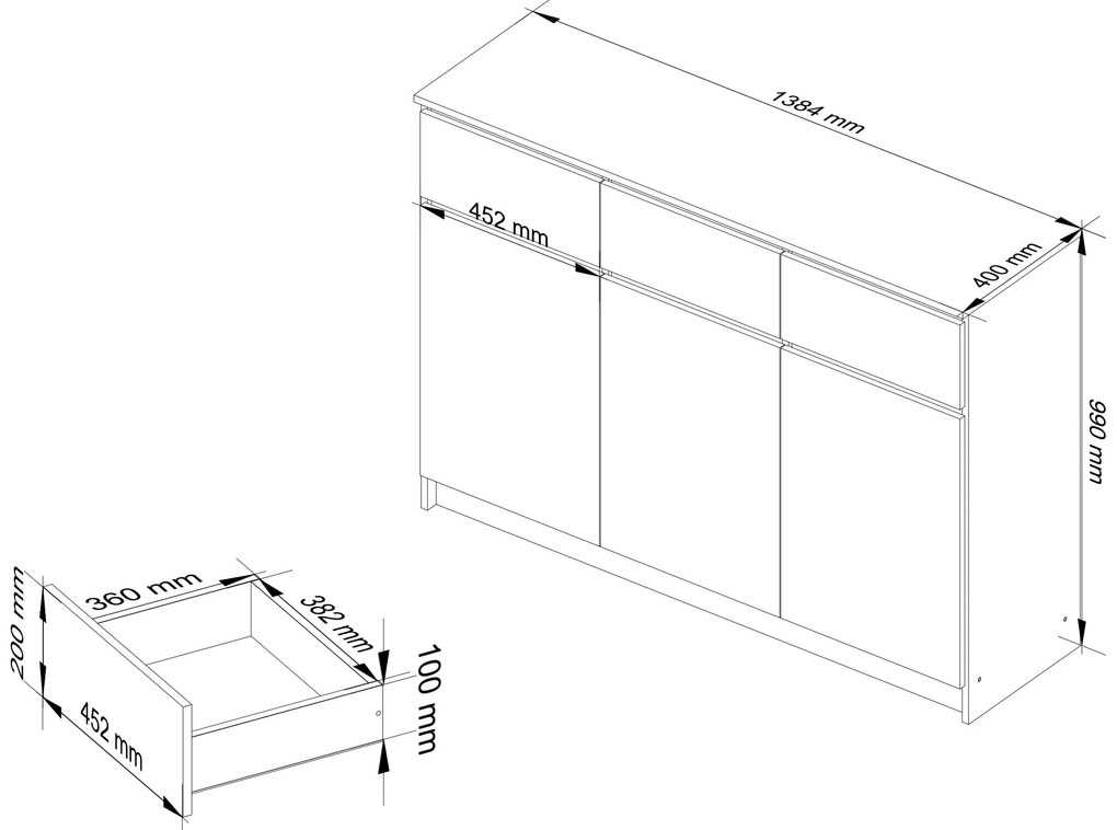 Komód Kuwait 3D 3D (éger). 1117152