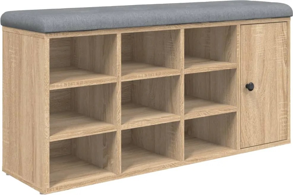 vidaXL sonoma tölgy színű szerelt fa cipőtároló pad 102 x 32 x 50 cm