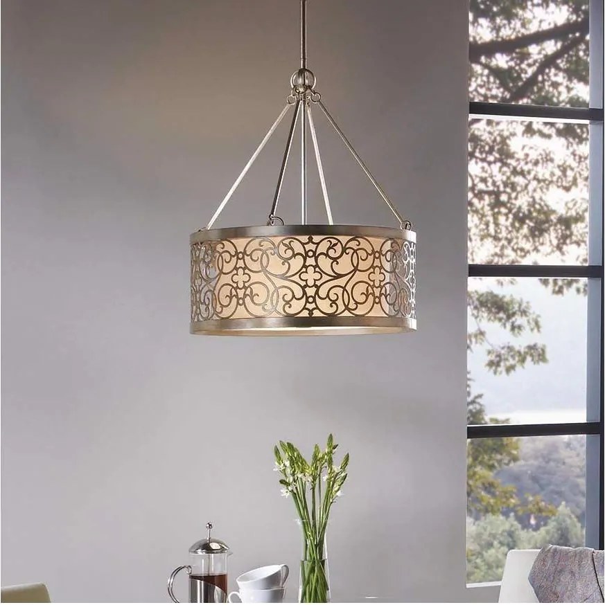 Feiss FE-ARABESQUE4 - Rúdon függő csillár ARABESQUE 4xE27/60W/230V arany