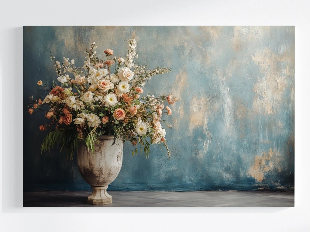 Vászonkép Canvas Dekoráció Retro Vintage Virágok Váza Virágtartó 60x40