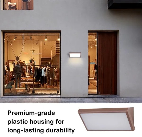 Brilagi-LED Kültéri fali lámpa érzékelővel TRIANGLE LED/20W/230V barna IP65