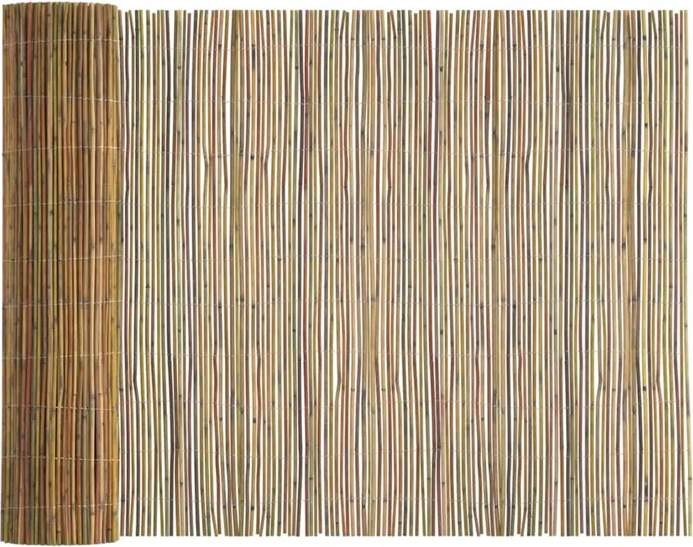 vidaXL Bambusz kerítés Természetes 400 x 125 cm bambusz