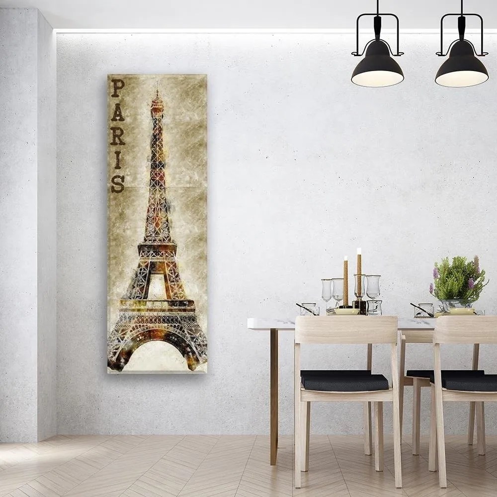 Gario Vászonkép Párizs és az Eiffel-torony Méret: 50 x 150 cm