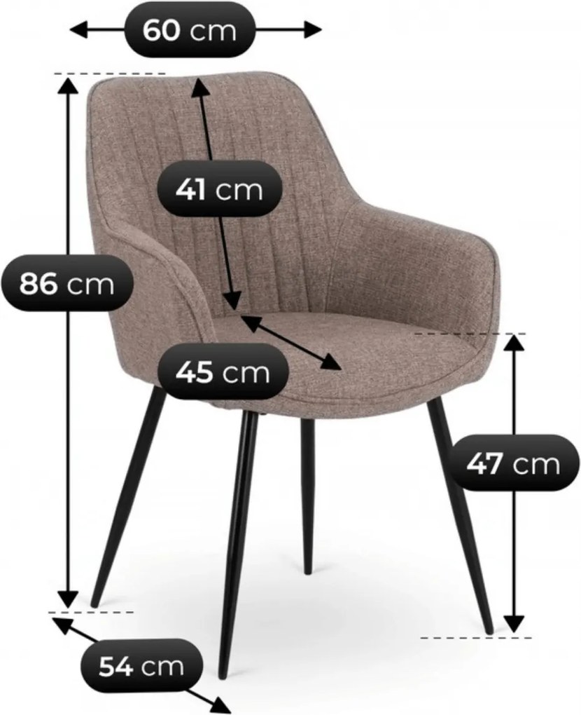 Szék cappuccino színben MALAGA