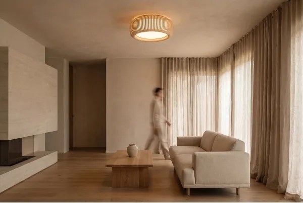 Mennyezeti lámpa STRIPES 2xE27/40W/230V átm. 55 cm krémszínű/fehér